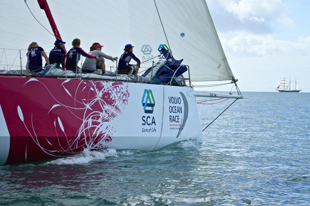 Team SCA with Spirit of NZ - start of Leg 5 Volvo Ocean Race © Richard Gladwell www.photosport.co.nz